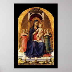 VIRGIN WITH CHILD AND ANGELS POSTER