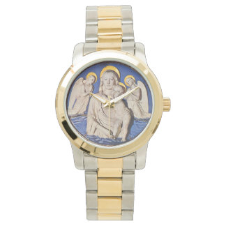 VIRGIN WITH CHILD AND ANGELS Round Watch
