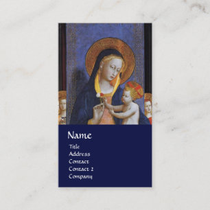 VIRGIN WITH CHILD AND SAINTS ,blue Business Card