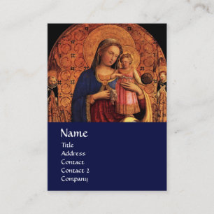 VIRGIN WITH CHILD AND SAINTS ,blue Business Card