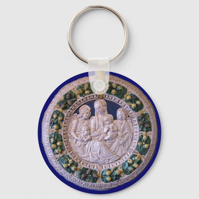 VIRGIN WITH CHILD AND SAINTS KEY RING (Front)