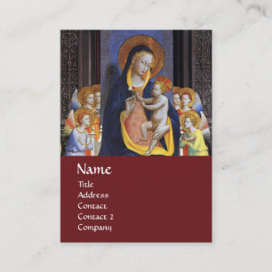 VIRGIN WITH CHILD AND SAINTS ,red Business Card