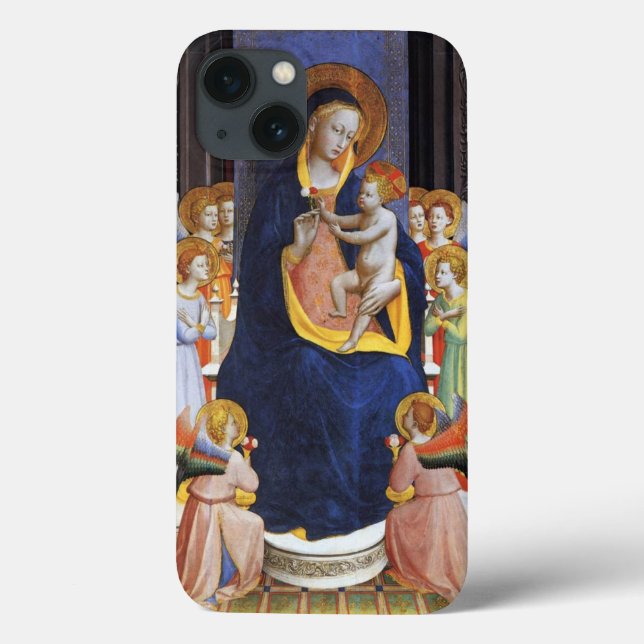 VIRGIN WITH CHILD,ANGELS AND SAINTS Case-Mate iPhone CASE (Back)
