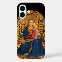 VIRGIN WITH CHILD,ANGELS ,Black,Gold Yellow,Blue