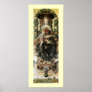 VIRGIN WITH CHILD ,blue black Poster