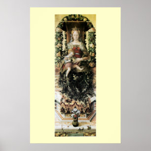 VIRGIN WITH CHILD ,blue black Poster
