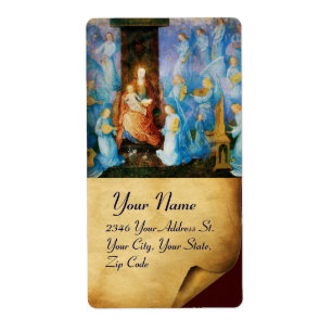 VIRGIN WITH CHILD -CONCERT OF ANGELS ,Parchment