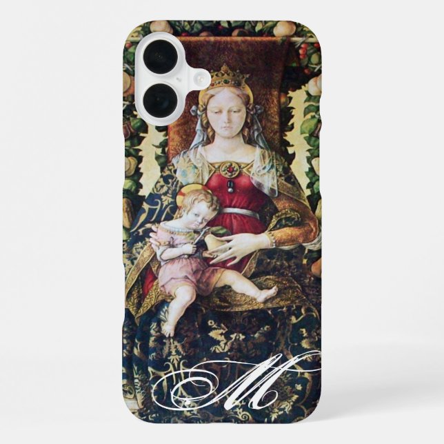 VIRGIN WITH CHILD Monogram iPhone Case (Back)
