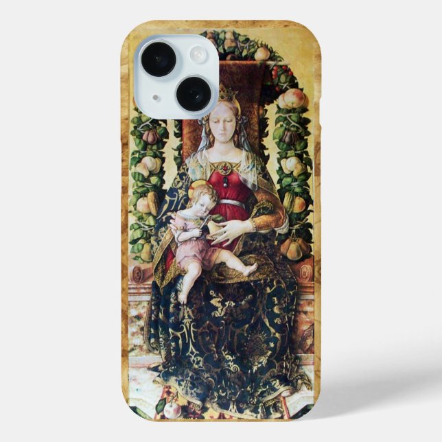 VIRGIN WITH CHILD , Parchment Case-Mate iPhone Case (Back)