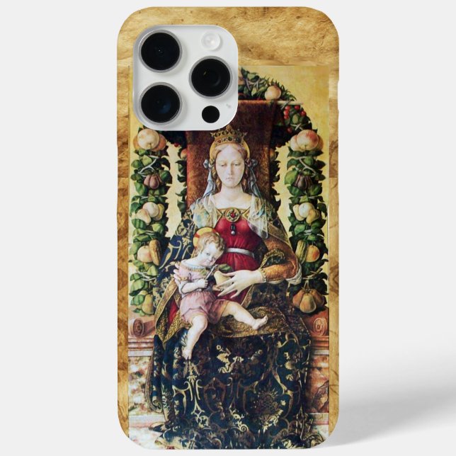 VIRGIN WITH CHILD , Parchment Case-Mate iPhone Case (Back)