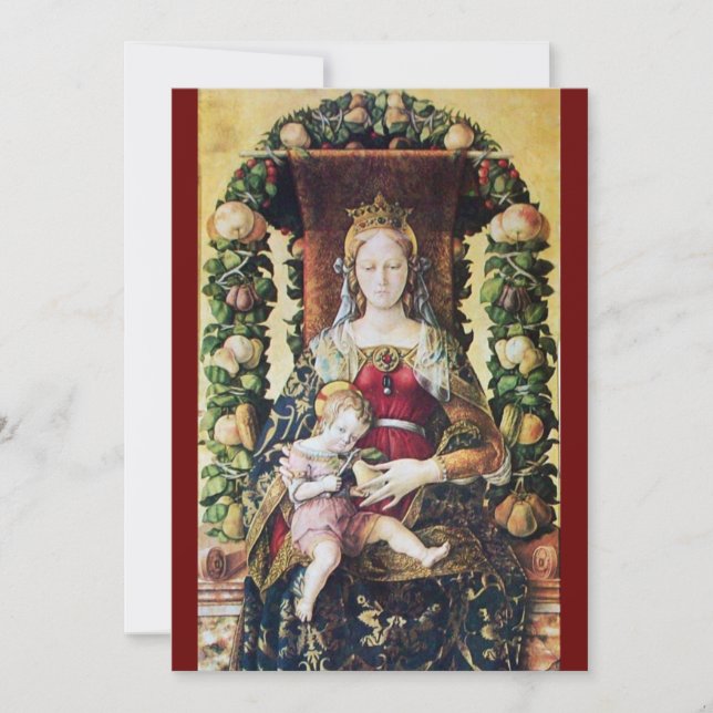VIRGIN WITH CHILD red Invitation (Front)