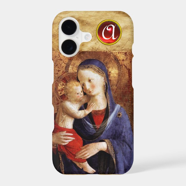 VIRGIN WITH CHILD  Red Ruby Monogram (Back)