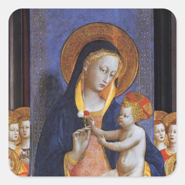 VIRGIN WITH CHILD SQUARE STICKER (Front)