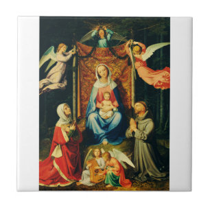 Virgin with Child, St. Adelheid and St. Francis Tile
