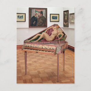 Virginals, painted by Roger Fry Postcard