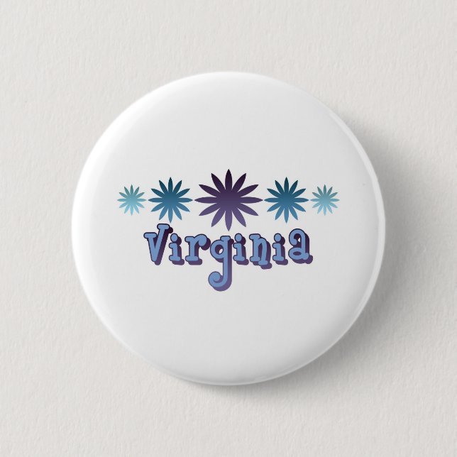 Virginia 6 Cm Round Badge (Front)