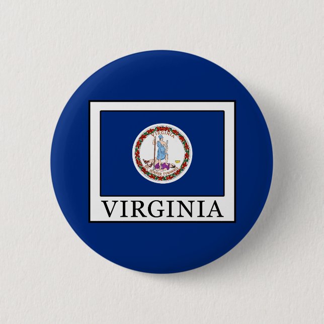 Virginia 6 Cm Round Badge (Front)