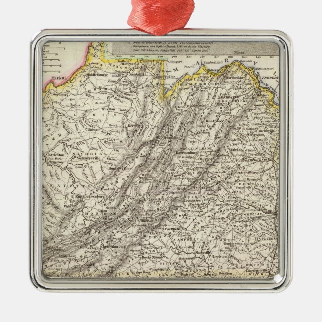 Virginia 6 metal tree decoration (Front)