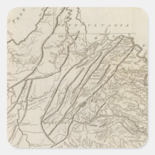 Virginia 6 square sticker