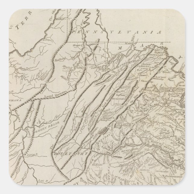 Virginia 6 square sticker (Front)