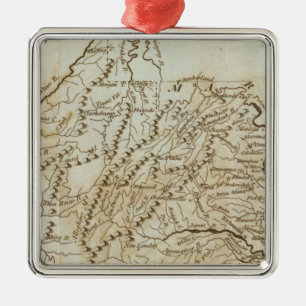 Virginia 9 metal tree decoration