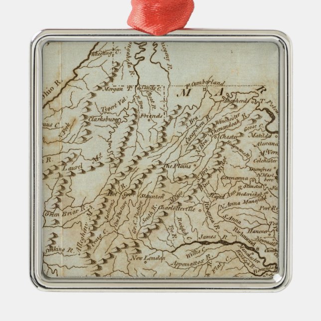 Virginia 9 metal tree decoration (Front)