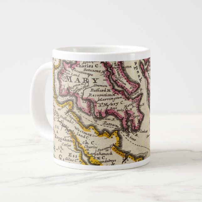 Virginia and Maryland Large Coffee Mug (Front Left)
