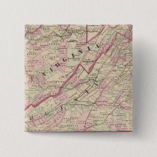 Virginia and West Virginia 15 Cm Square Badge