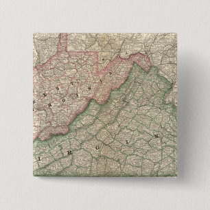 Virginia and West Virginia 2 15 Cm Square Badge