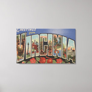 Virginia (Apples/Blossoms) - Large Letter Scenes Canvas Print