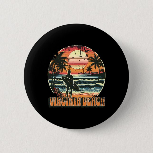 Virginia Beach _4  6 Cm Round Badge (Front)