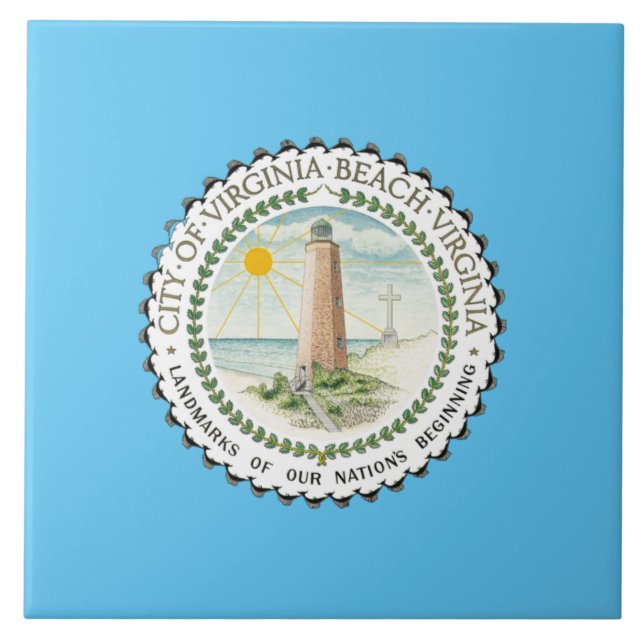 Virginia Beach city flag Tile (Front)