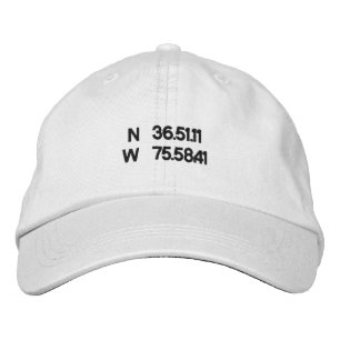 Virginia Beach coordinates ball cap