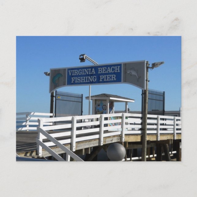 Virginia Beach Fishing Pier Postcard (Front)