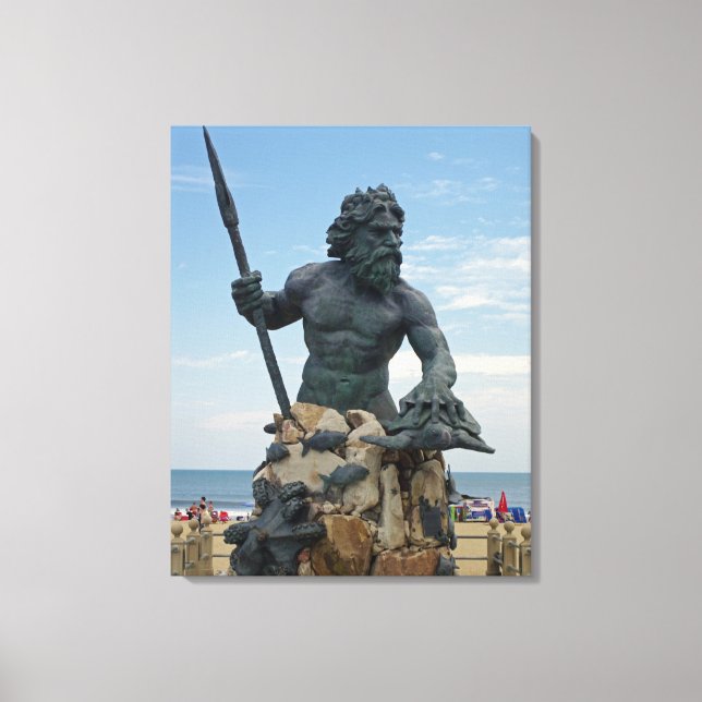 Virginia Beach King Neptune Canvas Print (Front)