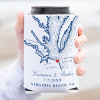 Virginia Beach Map Elegant Navy Blue Wedding Favou