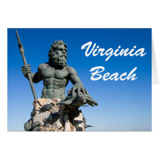 Virginia Beach Poseidon Statue w White Text