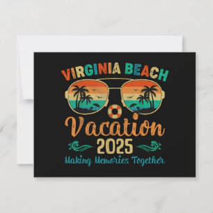 Virginia Beach Vacation 2025 Friends Family Summer Thank You Card
