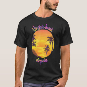 Virginia Beach Vintage Sunset Retro Summer Vacatio T-Shirt