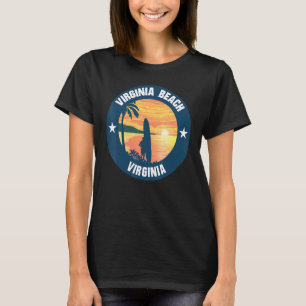 Virginia Beach Vintage Surfing Summer Beach Surfer T-Shirt