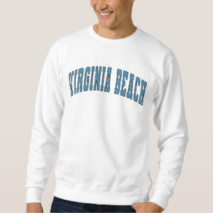 Virginia Beach Vintage Varsity College Style Sweatshirt
