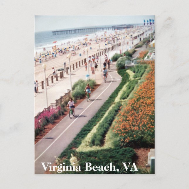 Virginia Beach Virginia Post card from 1992 (Front)