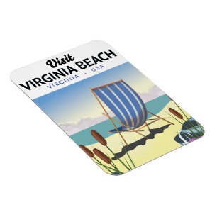 Virginia Beach Virginia USA travel poster Magnet
