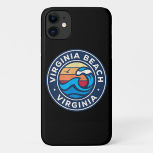Virginia Beach Virginia VA Vintage Nautical Waves  Case-Mate iPhone Case