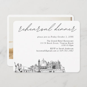 Virginia Beach Wedding Elegant Rehearsal Dinner Enclosure Card