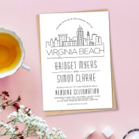 Virginia Beach Wedding | Skyline Invitation