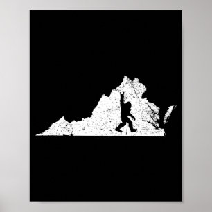 Virginia Bigfoot Sasquatch Funny Appalachian Men K Poster