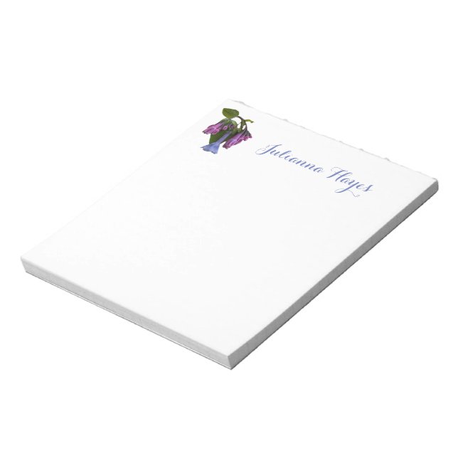 Virginia Bluebells Wildflower Notepad (Rotated)