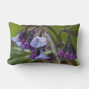 Virginia Bluebells Wildflowers Lumbar Cushion