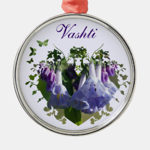 Virginia Bluebells Wildflowers Metal Tree Decoration